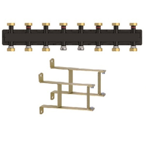 Коллектор распределительный до 7 отопительных контуров (с комплектом кронштейнов)