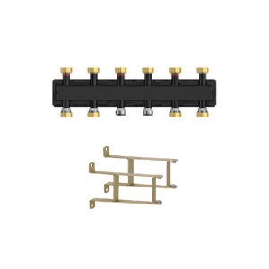 Коллектор распределительный до 5 насосных групп, нерж сталь (с комплектом кронштейнов)