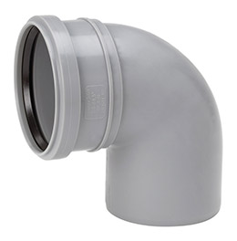 ОТВОД КАНАЛИЗАЦИОННЫЙ ОДНОРАСТРУБНЫЙ Д.50ММ 88,5ГР СЕРЫЙ '20А