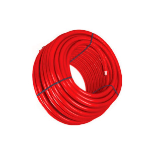 Труба Radi Pipe PE-Xa/EVOH, PN10, ф25х3,5 мм, бухта 25 м, в теплоизоляции 6 мм, цвет красный USYSTEMS