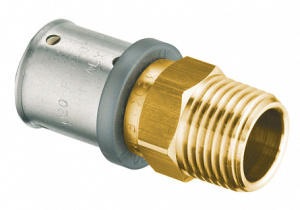 Пресс-переходник НР, 1/2"-16х2, латунь (аналог 59001601) FAR