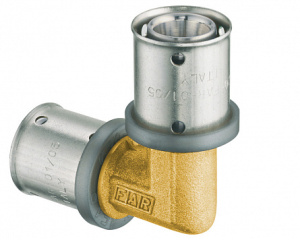 Пресс-уголок 16х2-16х2, латунь (аналог 59061601) FAR