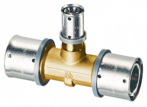 Пресс-тройник 26х3-16х2-26х3, латунь (аналог 59092601) FAR