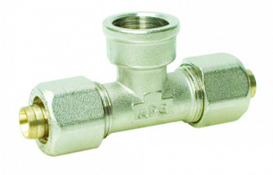 Тройник АРЕ цанговый с 2 адапт. ВР 1/2"х20