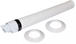 Горизонтальное коаксиальное окончание диам. 60/100 мм РPS без колена (DY920)