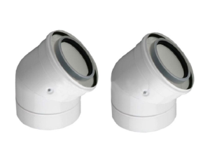 Колено 45°, ф80/125 мм, 2 шт (DY132) De Dietrich