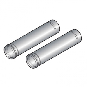 Удлинение диам. 80 мм длиной 250 мм, алюминий (2 штуки) (DY604)