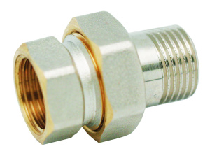 Фитинг прямой с накидной гайкой 1 1/2", ВР-НР Kromwell