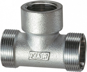 Тройник 3/4" ВР-М24х19-М24х19, хром.