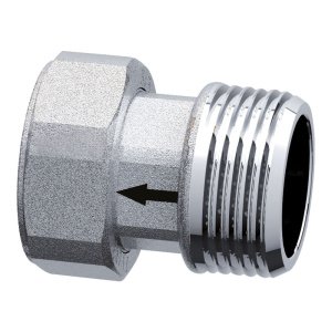 Американка хром. 1/2”НР-3/4”НГ c обратным клапаном, под пломб.