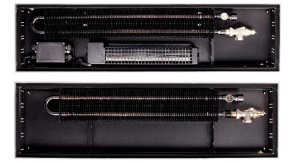 Конвектор внутрипольный Gekon Эко 14х140х23 без решетки рамка черная