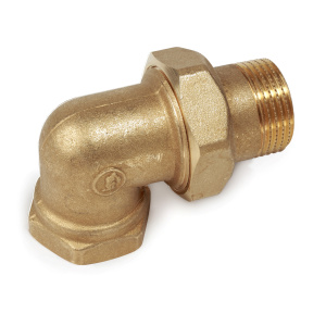 Угловой фитинг из 3 частей ("американка"), 1/2", ВР-НР, нехромированный