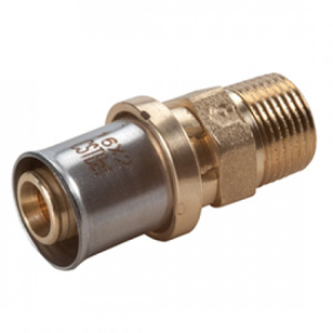 Прямой фитинг "мультипресс" с НР для труб GIACOTHERM, GIACOFLEX, 3/4"(26x3)