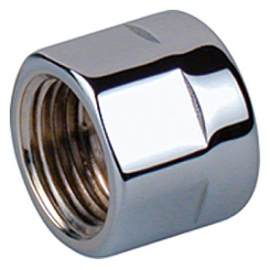 Переходник хромированный, ВР 1/2" x 16, с глянцевой поверхностью, для стальной трубы