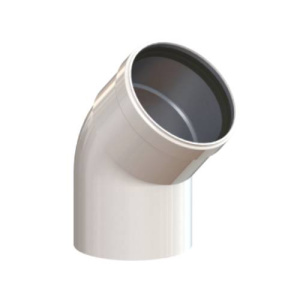 Колено 45°, ф80 мм, алюминий Gekon