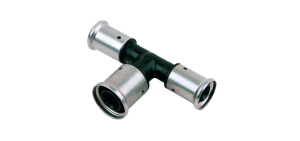 Тройник переходный увеличенный в центре, ПВДФ пресс, 26х32х26 Henco