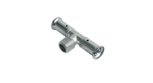 Тройник НР, латунь пресс, 26х1/2"х26 Henco