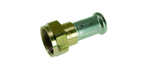 Муфта накидная гайка, плоское уплотнение, латунь пресс, 20х1/2" Henco