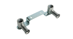 Водорозетка двойная, приподнятая, латунь пресс, 16х1/2"-16х1/2" (153 мм) Henco