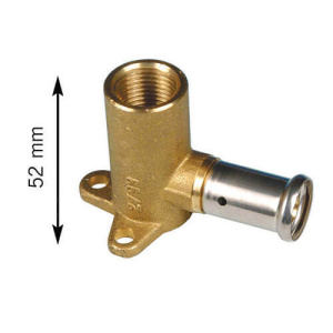 Водорозетка ВР, латунь пресс, 16x1/2" (52 мм)