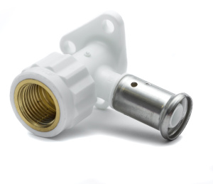 Водорозетка ВР, ПВДФ пресс, 20х3/4" (56 мм), цвет белый Henco