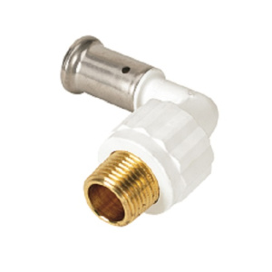 Угольник 90°, НР, ПВДФ пресс, 32х1", цвет белый Henco