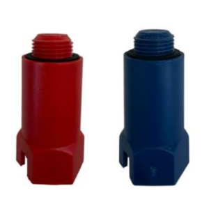 Заглушка для водорозеток красная 1/2"НР 58 мм Henco