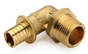 Угольник-переходник с наружной резьбой аксиальный 20х3/4" Kromwell