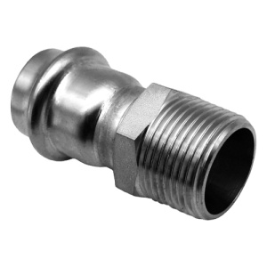 Пресс-фитинг из нержавеющей стали, с наружной резьбой, 15х1/2" Kromwell