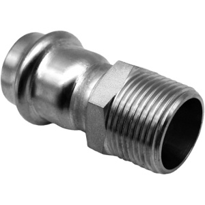 Пресс-фитинг из нержавеющей стали, с наружной резьбой, 22х1/2" Kromwell