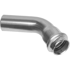 Пресс-угольник 45°, из нержавеющей стали, раструб-труба, 28х28 Kromwell