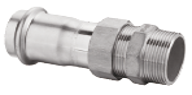 Пресс-фитинг из нержавеющей стали, с наружной резьбой, разборный, 22х1" Kromwell