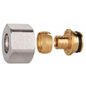 Соединитель обжимной коллекторный евроконус для PEX трубы ф20х2.8-3/4" Kromwell