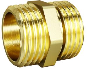 Ниппель прямой LD Pride DN32, 1 1/4", НР-НР, латунь