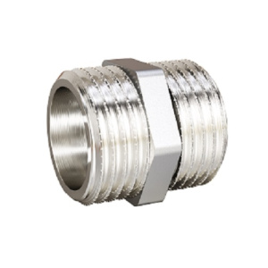 Ниппель DN40 (1 1/2") НР/НР латунь никель