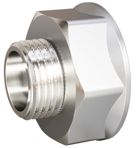 Переход LD Pride DN50х40 (2"ВР х 1 1/2"НР) латунь никель