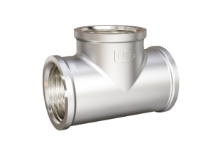 Тройник Pride DN50, 2", ВР-ВР-ВР, латунь, никель, LD