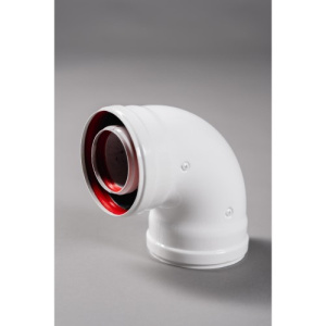 Отвод коаксиальный промежуточный 90°, без муфты, ф60/100 мм Baxi