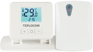 Термостат комнатный беспроводной Teplocom TS-2AA/3A-RF (код 914)