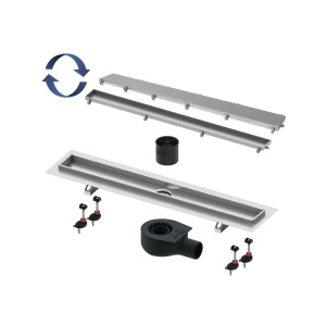 TECElinus. К-т для монт. дреж. канала, 800 мм, 2 в 1 ( tile + steel), с мембр. (арт. TECE 15103089)