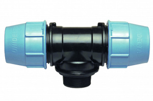 Тройник компрессионный с резьб. отводом (нар.резьба) , 40хR11/4"x40 (Арт.:UNI 1010040005)