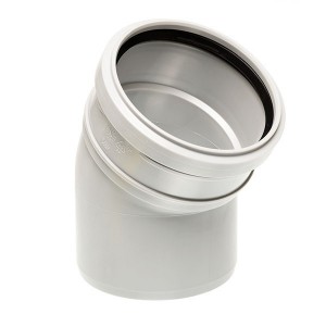 DECIBEL ОТВОД КАНАЛИЗАЦИОННЫЙ ОДНОРАСТРУБНЫЙ Д.160ММ 15ГР ПП БЕЛЫЙ '1С