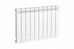 Радиатор биметаллический Bm 500 4 секции, боковое подключение, RAL 9016, Atlant