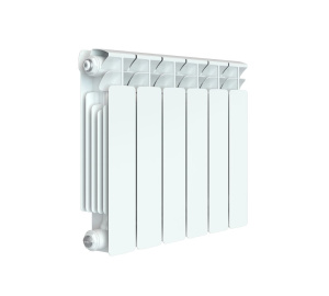 Радиатор биметалл Rifar Base 350 7 секций, подкл боковое, RAL 9016 глянцевый