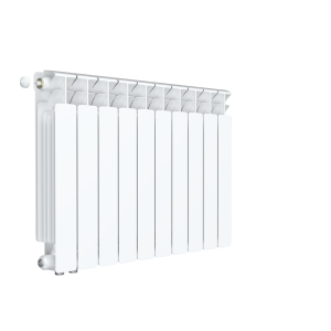 Радиатор биметалл Rifar Base Ventil 500 14 секций, подкл нижнее правое, RAL 9016 глянцевый