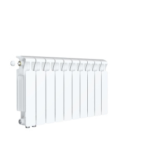 Радиатор биметалл Rifar Monolit 350 13 секций, подкл боковое, RAL 9016 глянцевый