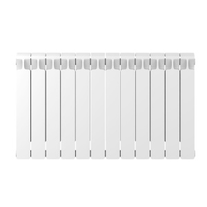 Радиатор биметалл Rifar Monolit 500 10 секций, подкл боковое, RAL 9016 глянцевый
