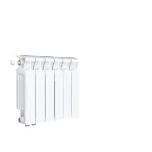 Радиатор биметалл Rifar Monolit Ventil 350 12 секций, подкл нижнее правое, антрацит матовый